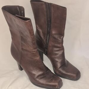 Brown Leather Ankle Boots